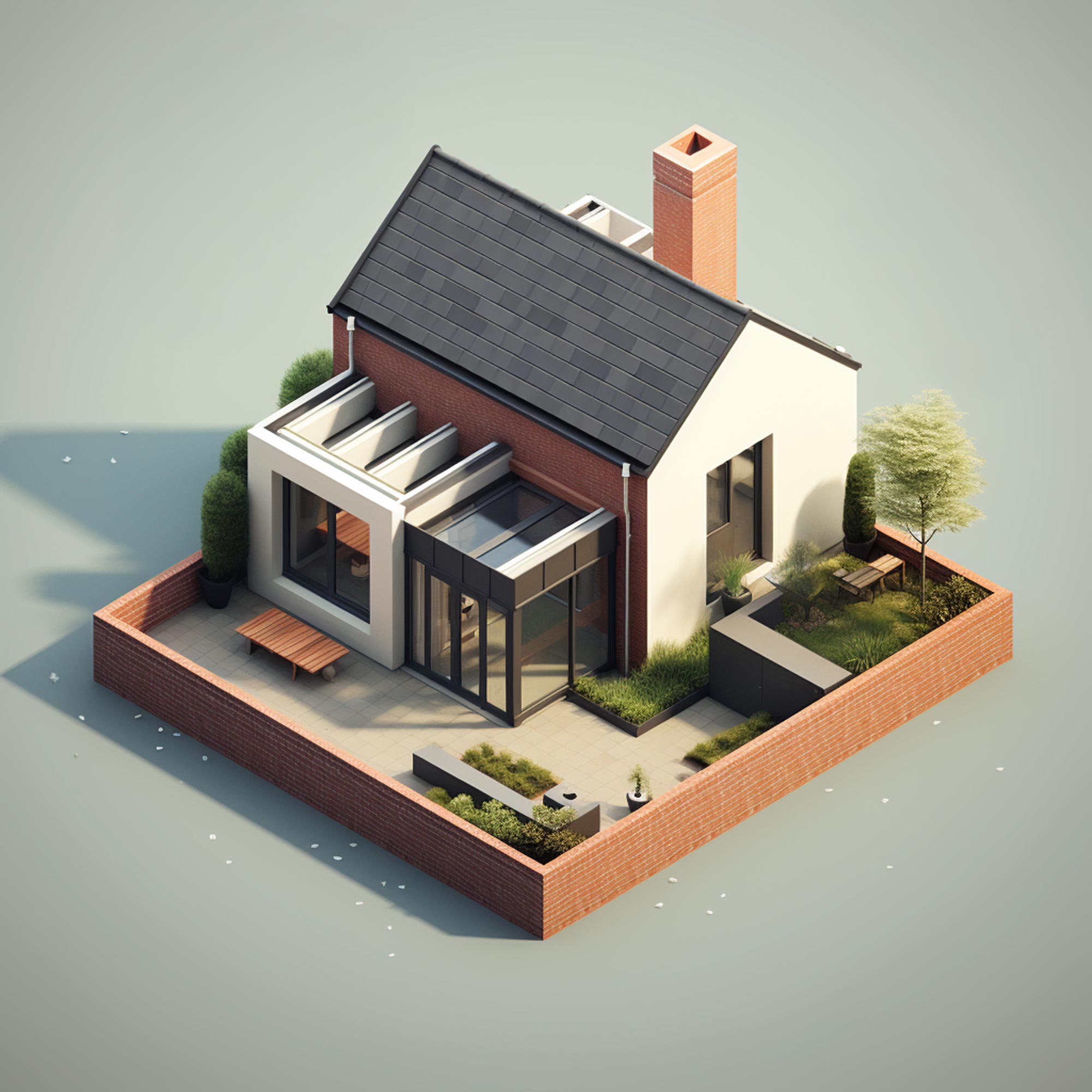 3d-rendering-isometric-house-model